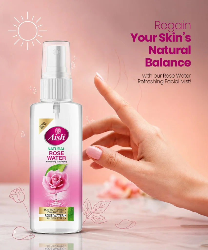 Rose Water – Natural Skin Toner & Refreshing Glow Mist