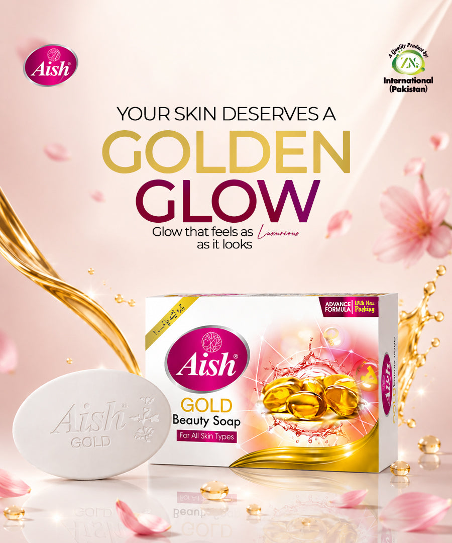 AISH GOLD BEAUTY WHITENING SOAP – BRIGHTENING, CLEANSING & SKIN CARE BAR