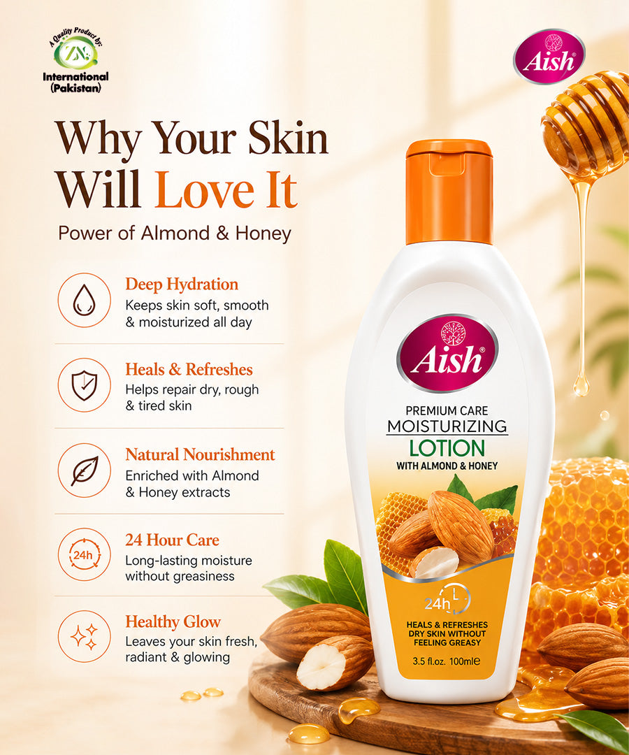 ALMOND MOISTURIZING LOTION 100ML  - FOR SOFT & HYDRATED SKIN