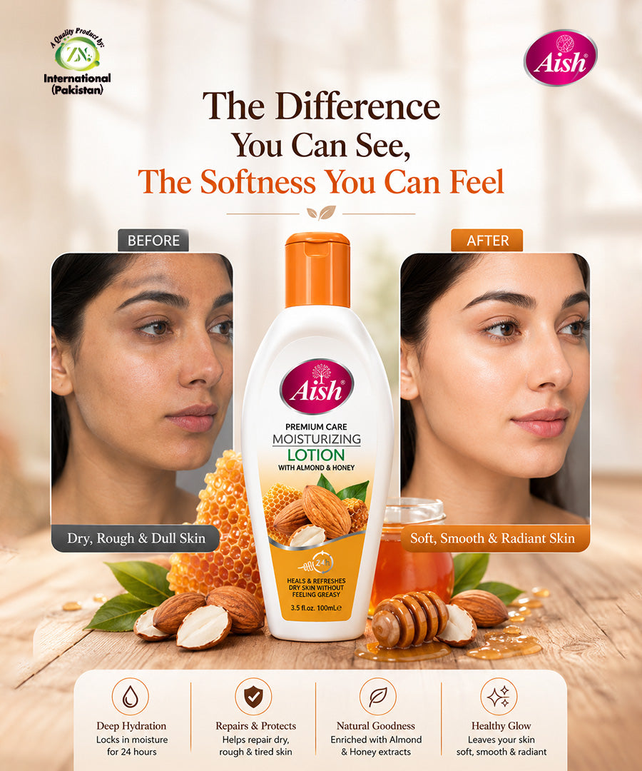 ALMOND MOISTURIZING LOTION 100ML  - FOR SOFT & HYDRATED SKIN