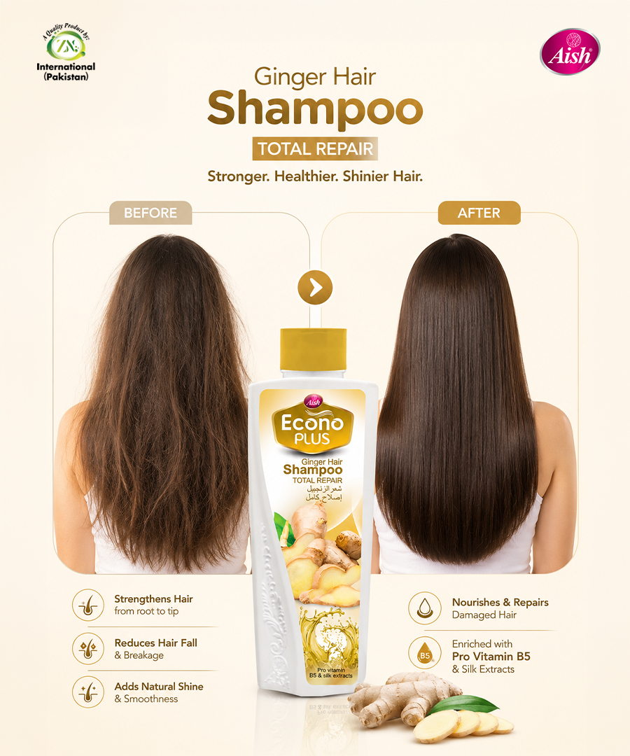 AISH GINGER ECONO PLUS HAIR SHAMPOO 1000ML