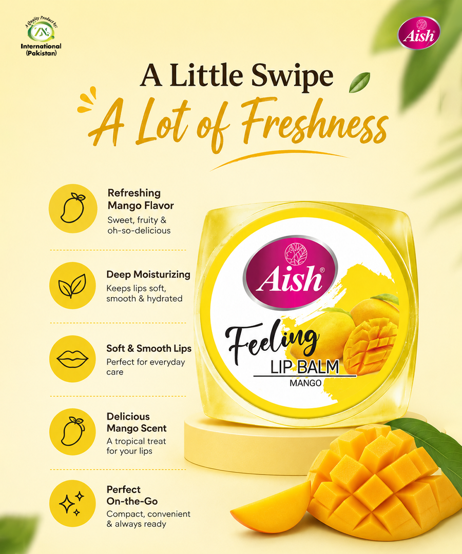 AISH MANGO LIP BALM - FOR SOFT & MOISTURIZED LIPS