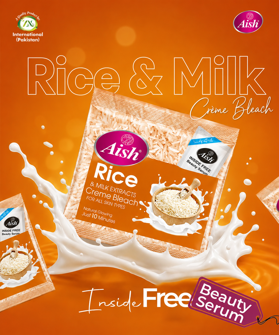 AISH RICE BLEACH CREAM SACHET - FOR NATURAL GLOW 33GM
