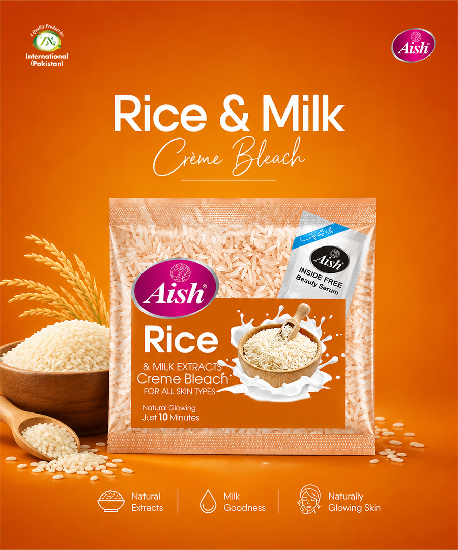 AISH RICE BLEACH CREAM SACHET - FOR NATURAL GLOW 33GM