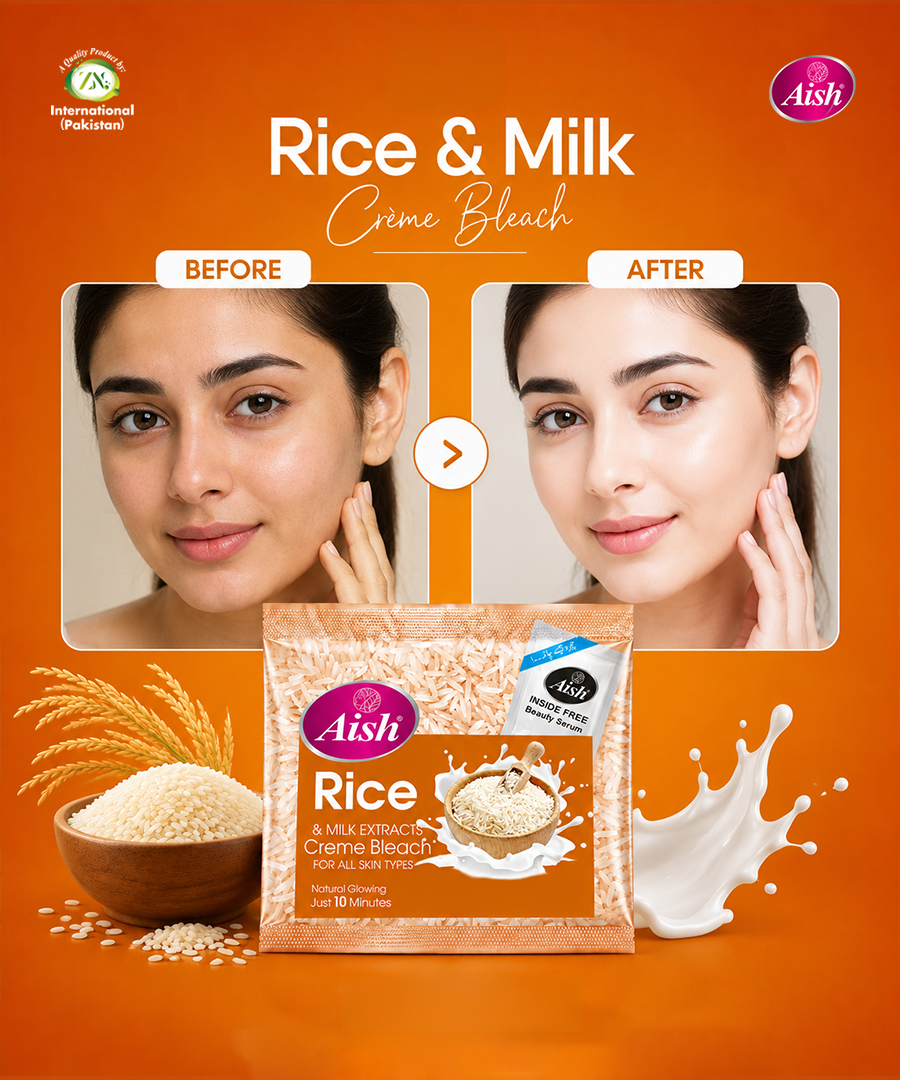AISH RICE BLEACH CREAM SACHET - FOR NATURAL GLOW 33GM