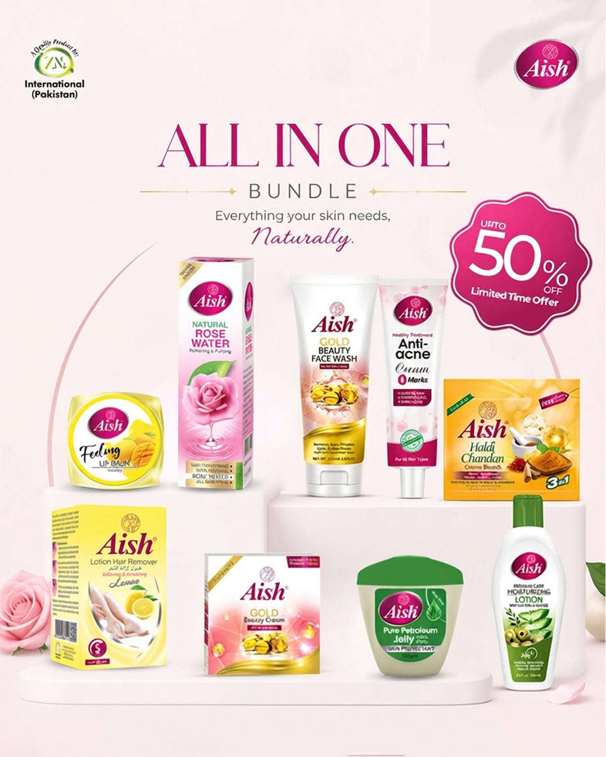 AISH ALL IN ONE CARE BUNDLE - FOR HEALTHY & GLOWING SKIN