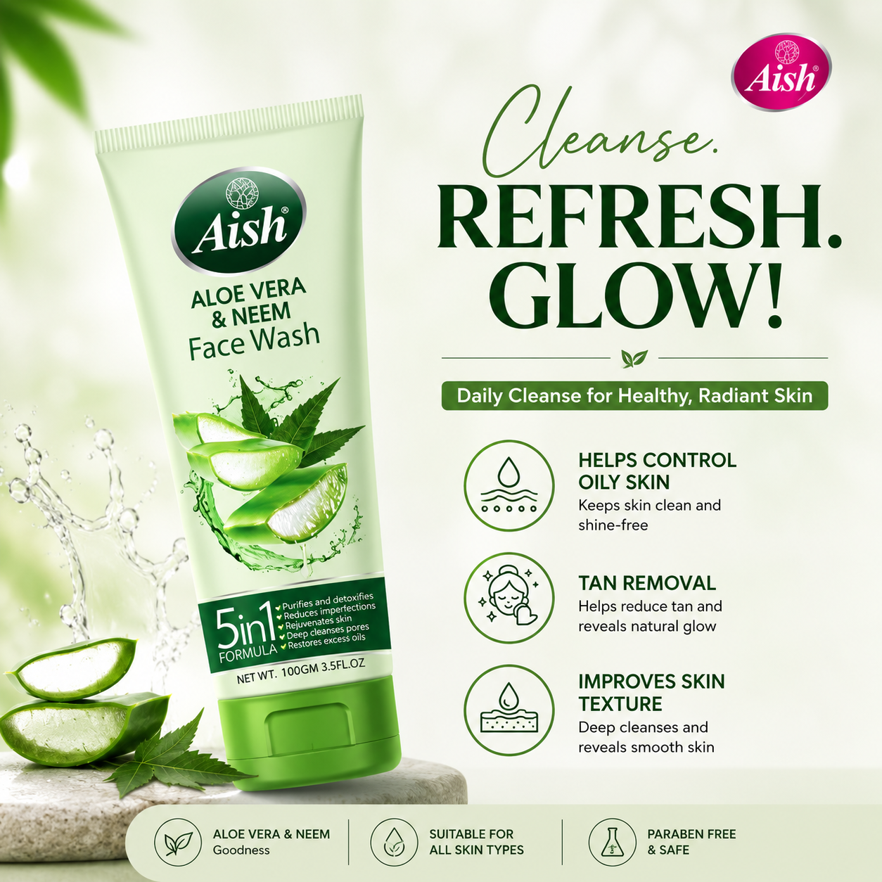 Aloevera and Neem Facewash